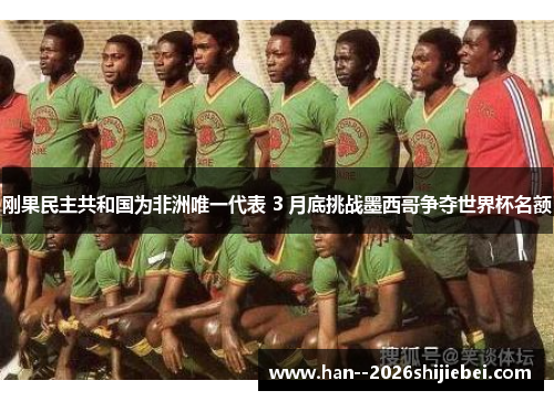 刚果民主共和国为非洲唯一代表 3 月底挑战墨西哥争夺世界杯名额 刚果民主共和国为非洲唯一代表 3 月底挑战墨西哥争夺世界杯名额